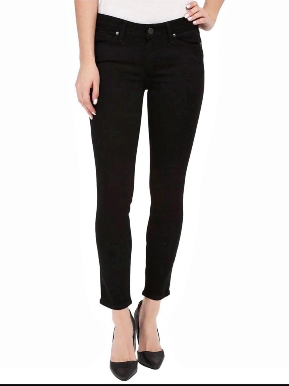 PAIGE Verdugo Ultra Skinny Black Overdye Stretch Jeans Size 27 WJ051